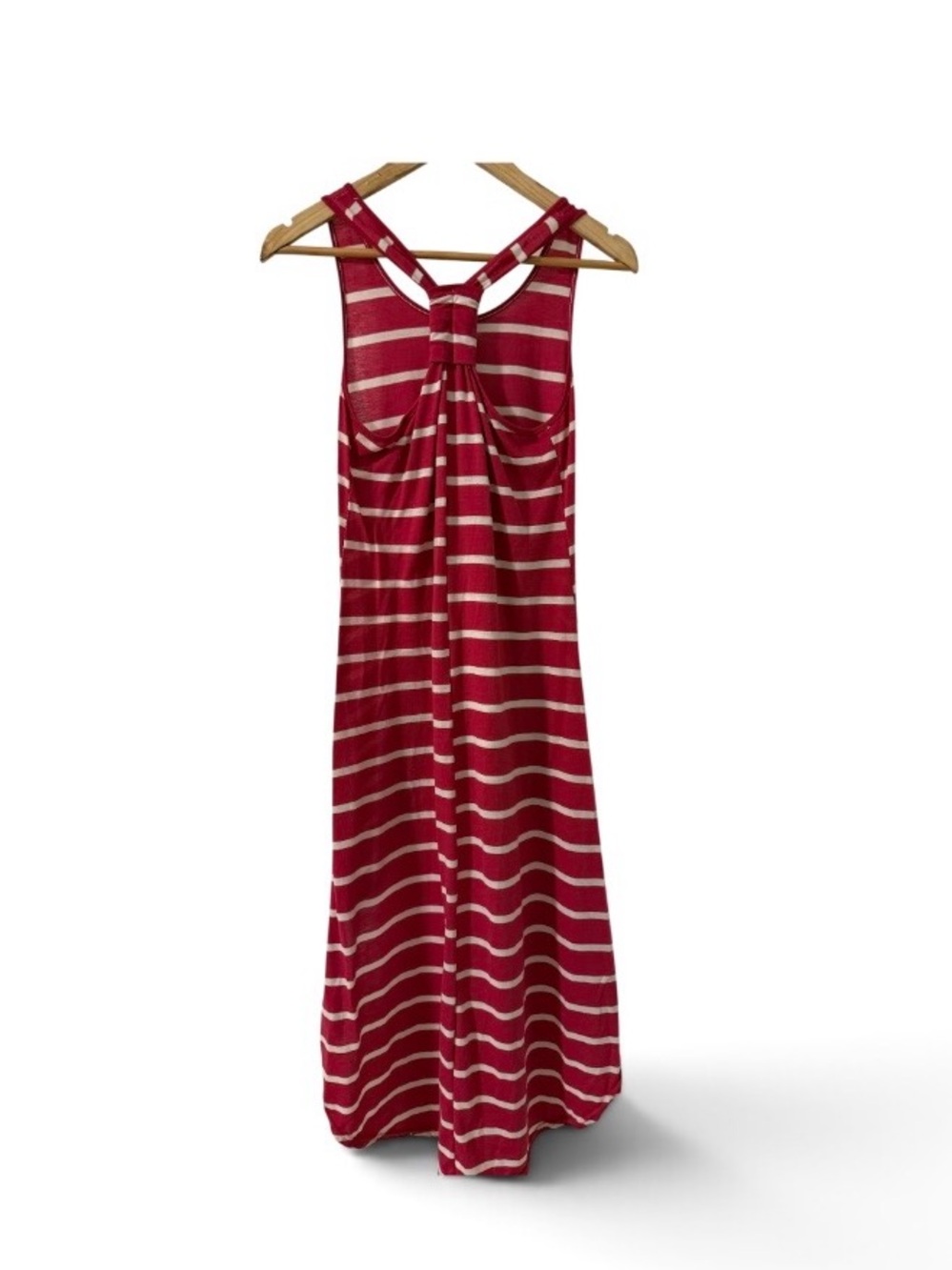 Hot Pink Striped High Low Waterfall Maxi Dress XL Racerback